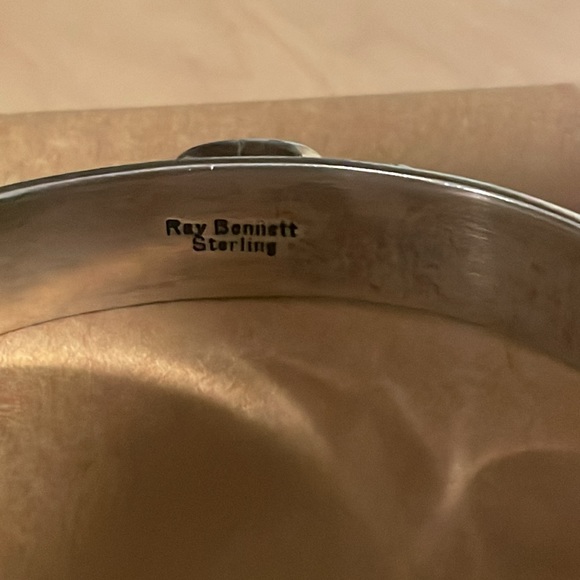 Ray Bennett Native American Turquoise Multi Stone Cuff Bracelet Unisex - Picture 8 of 10